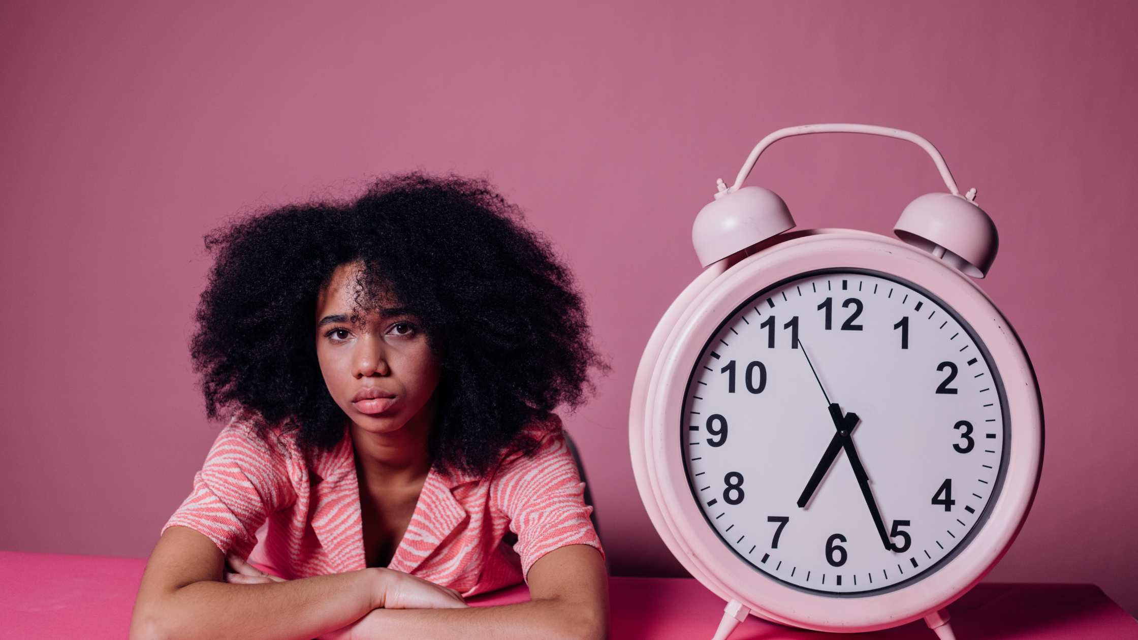 lady at clock